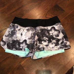 Floral work out shorts